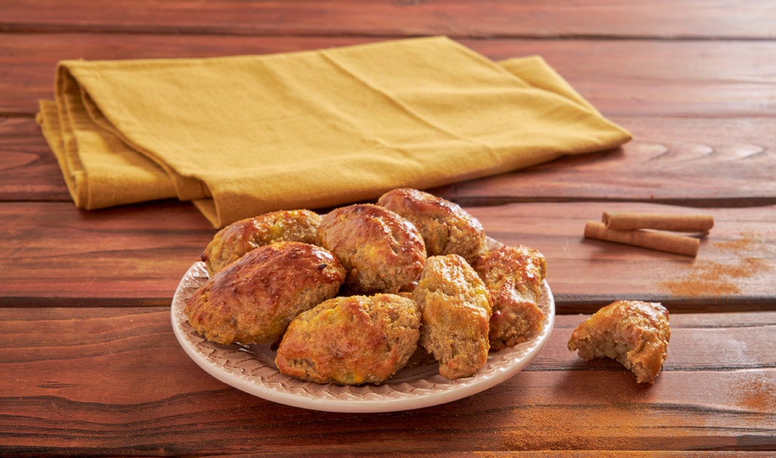 Broas de batata doce e canela