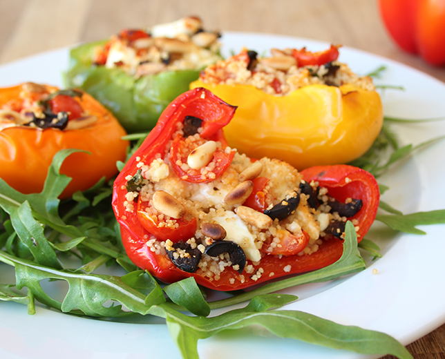 Pimentos recheados com couscous