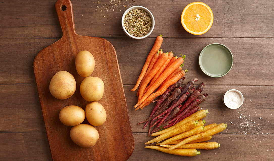 Ingredientes para assado de legumes