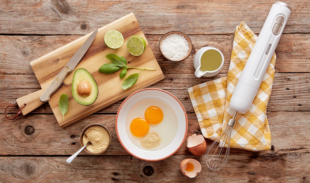 Ingredientes para maionese de abacate