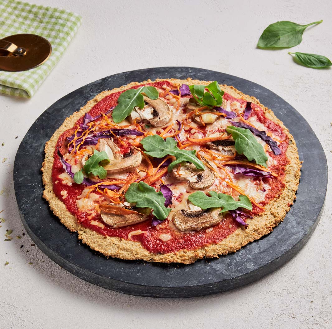 Uma base de pizza saudável: Base de Pizza de Couve-Flor