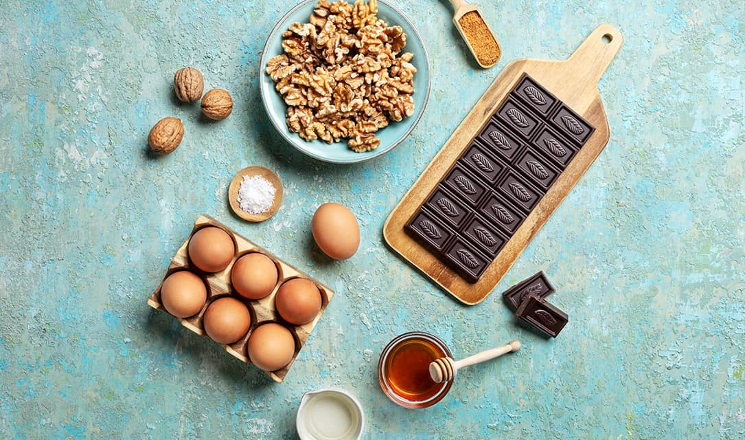 Ingredientes para tarte de chocolate