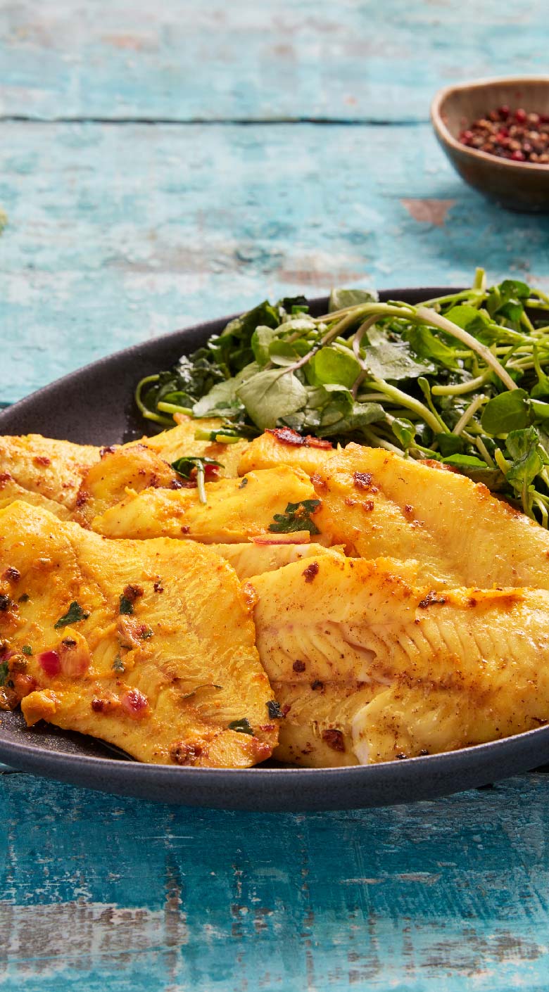 Receita de Filetes de Pampo Aromáticos com Agriões