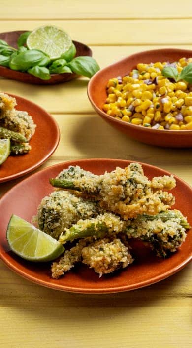 Bimis Crocantes com Salada de Milho by Chef Kiko
