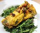 Filetes de Pampo Aromáticos com Agriões Salteados