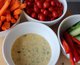 Aperitivo de vegetais crus com maionese